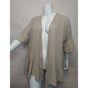 Light Beige Cardigan Duster, Cover-up Plus Size 1X and 3X available